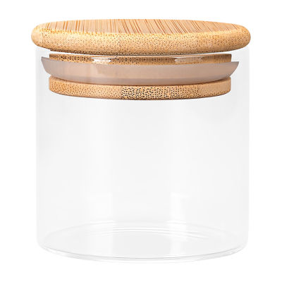 Home Expressions Bamboo And Glass 6-pc. Spice Jar set