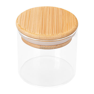 Home Expressions Bamboo And Glass 6-pc. Spice Jar set