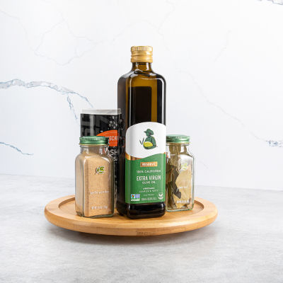 Home Expressions 10" Bamboo Rotating Tray