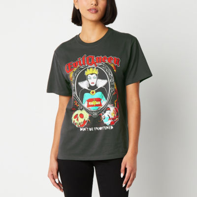 Juniors Womens Crew Neck Short Sleeve Snow White Evil Queen Graphic T-Shirt