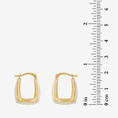 18k Gold Over Silver 29.6mm Hoop Earrings