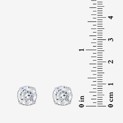 DiamonArt® White Cubic Zirconia Sterling Silver 9mm Stud Earrings