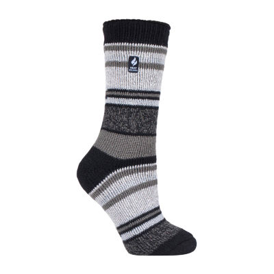 Heat Holders Original Ladies Thermal Rosebud Stripe Socks