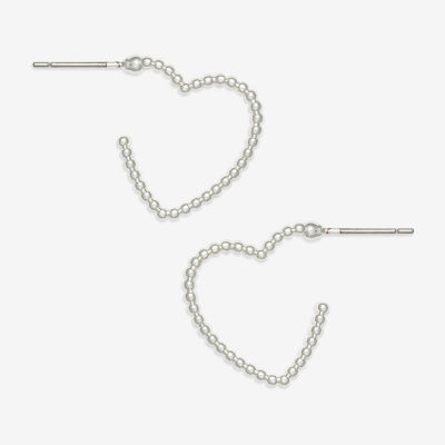 Mixit Hypoallergenic Heart Hoop Earrings