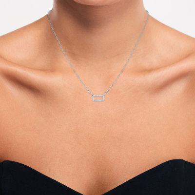 Diamond Addiction Womens 1/8 CT. T.W. Mined White 10K Gold Pendant Necklace