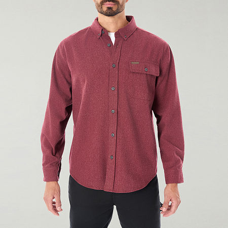 Smiths Workwear Heavyweight Chamois Flannel Mens Regular Fit Long Sleeve Flannel Shirt, Xx-large, Red