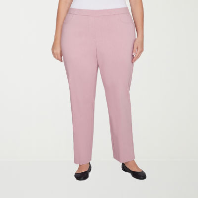 Alfred Dunner Telluride Womens Mid Rise Straight Pull-On Pants