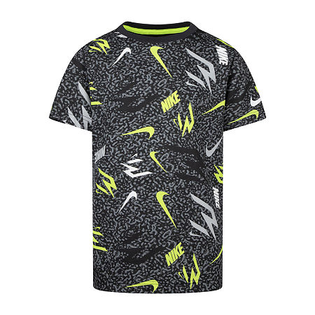 Nike 3BRAND by Russell Wilson Big Boys Crew Neck Short Sleeve Graphic T-Shirt, Large, Black