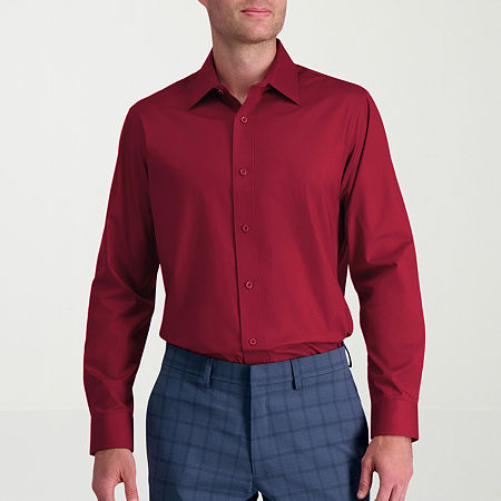 Haggar Men's Premium Comfort Classic Fit Dress Shirt, 15-15.5 34-35, Red