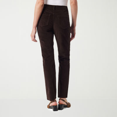 Gloria Vanderbilt Womens High Rise Straight Corduroy Pant