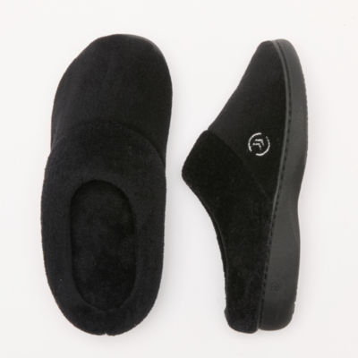 Isotoner® Mixed Microterry Hoodback Clog Slippers