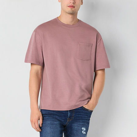 Arizona Mens Boxy Fit Short Sleeve Pocket T-Shirt, X-large, Pink