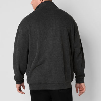 U.S. Polo Assn. Big and Tall Mens Mock Neck Long Sleeve Quarter-Zip Pullover