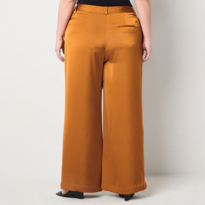 Worthington Plus Womens Wide Leg Pant