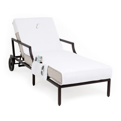 Linum Home Textiles Personalized Chaise Lounge Cover With Side Pocket Chair Protector One Size White 73$