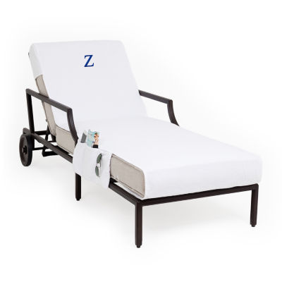 Linum Home Textiles Personalized Chaise Lounge Cover With Side Pocket Chair Protector
