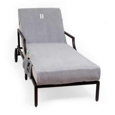 Linum Home Textiles Personalized Chaise Lounge Cover With Side Pocket Chair Protector One Size Gray 73$