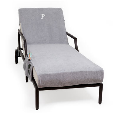 Linum Home Textiles Personalized Chaise Lounge Cover With Side Pocket Chair Protector One Size Gray 73$