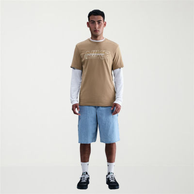 Nike Just Do It Mens Crew Neck Short Sleeve Regular Fit Graphic T-Shirt