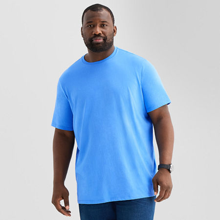 St. John's Bay Super Soft Mens Crew Neck Short Sleeve Big And Tall T-shirt In Blue