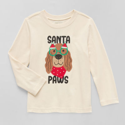 Okie Dokie Toddler & Little Boys Crew Neck Long Sleeve Regular Fit Graphic T-Shirt