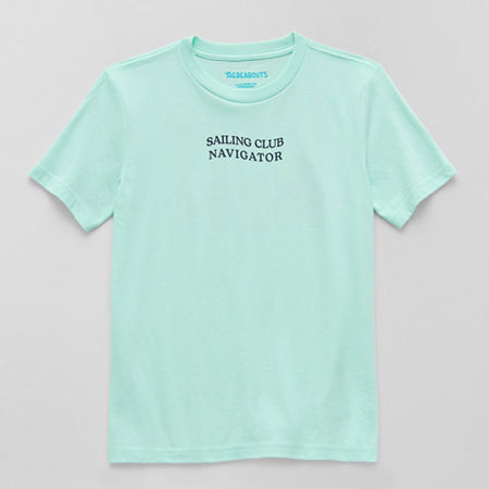 Thereabouts Little & Big Kid Boys Crew Neck Short Sleeve Regular Fit Graphic T-shirt In Green
