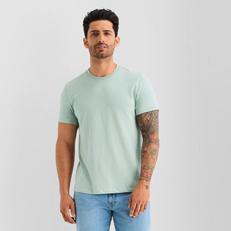 mutual weave Mens Crew Neck Short Sleeve T-Shirt, X-large, Blue