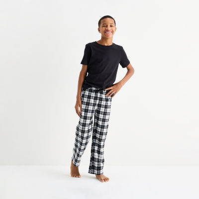 Joyful Moments Black & White Buffalo Little & Big Kid Unisex Fleece Matching Family Pajama Pants