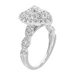 Grown With Love Womens 1 1/4 CT. T.W. Lab Grown White Diamond 14K White Gold Pear Engagement Ring