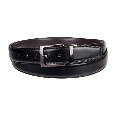 Stafford Feather Edge Mens Reversible Belt, 3x (50-52), Black