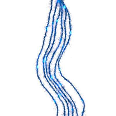 Kurt Adler 120-Light Teal Fuzzy Multi Strand Led String Lights