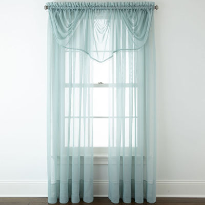 Home Expressions Sheer Rod Pocket Single Curtain Panel