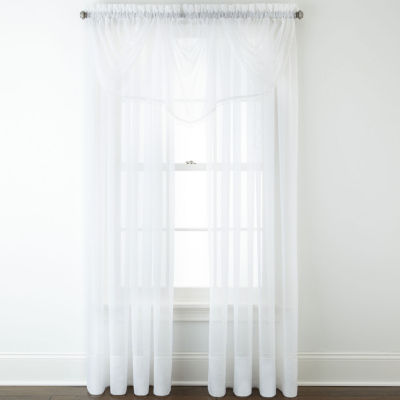 Home Expressions Rod Pocket Sheer Single Curtain Panel