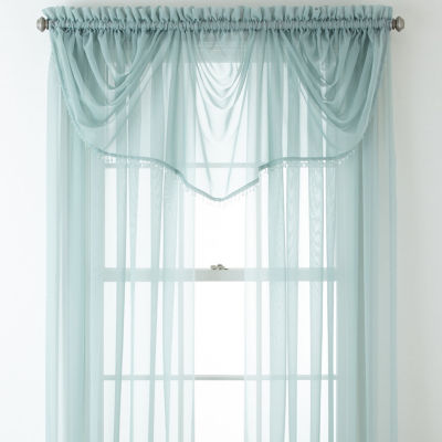 Home Expressions Sheer Rod Pocket Single Curtain Panel