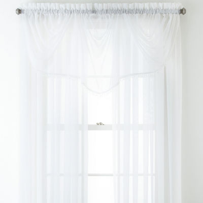 Home Expressions Sheer Rod Pocket Single Curtain Panel