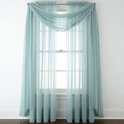 Home Expressions Sheer Rod Pocket Single Curtain Panel