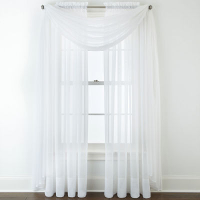 Home Expressions Sheer Rod Pocket Single Curtain Panel