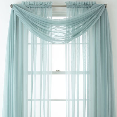 Home Expressions Sheer Rod Pocket Single Curtain Panel