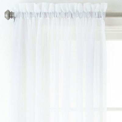 Home Expressions Sheer Rod Pocket Single Curtain Panel