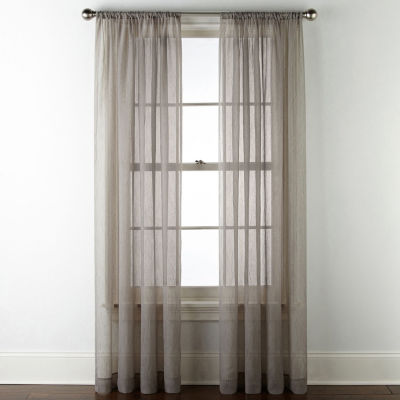 Home Expressions Crushed Voile Sheer Rod Pocket Curtain Panel JCPenney