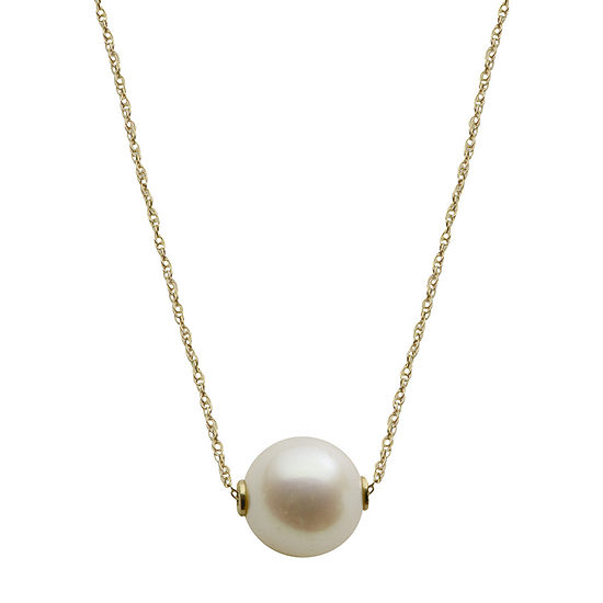 10K Gold Cultured Freshwater Pearl Solitaire Necklace - JCPenney