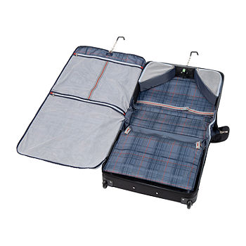 WallyBags 45 Premium Framed Garment Bag with Shoulder Strap and Multiple Pockets, Black