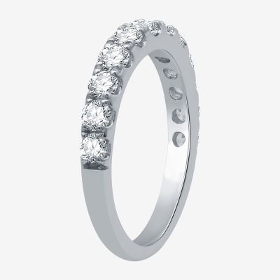 (H-I / I1) Womens 4 CT. T.W. Lab Grown White Diamond 10K White Gold Cushion Side Stone Halo Bridal Set