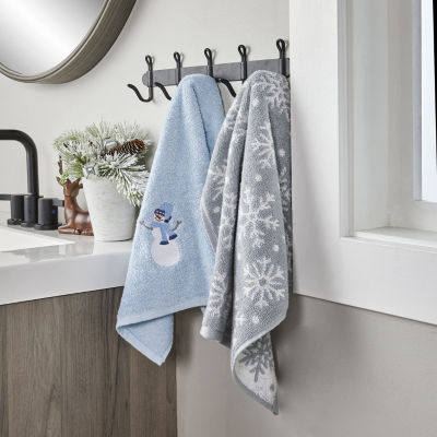 Saturday Knight Snowman Sled 2-pc. Hand Towel