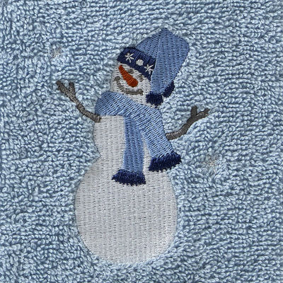 Saturday Knight Snowman Sled 2-pc. Hand Towel