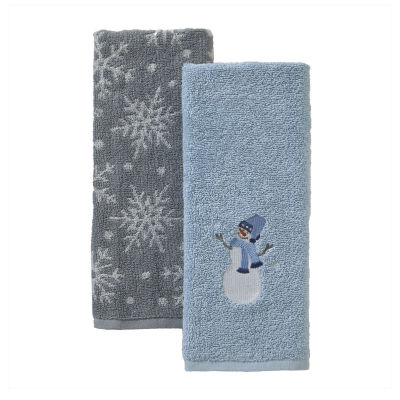 Saturday Knight Snowman Sled 2-pc. Hand Towel