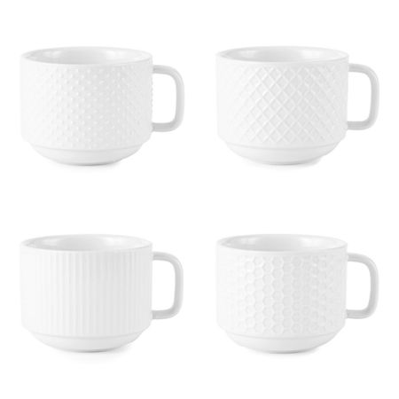 Home Expressions Porcelain 4-pc. Coffee Mug, One Size, White