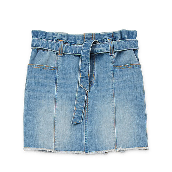 Thereabouts Little & Big Girls Belted Denim Skirt