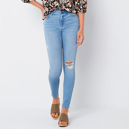 a.n.a Womens High Rise Jegging Skinny Fit Jean, 12, Blue