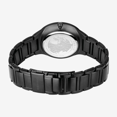 Bering Mens Black Stainless Steel Bracelet Watch 14442-727